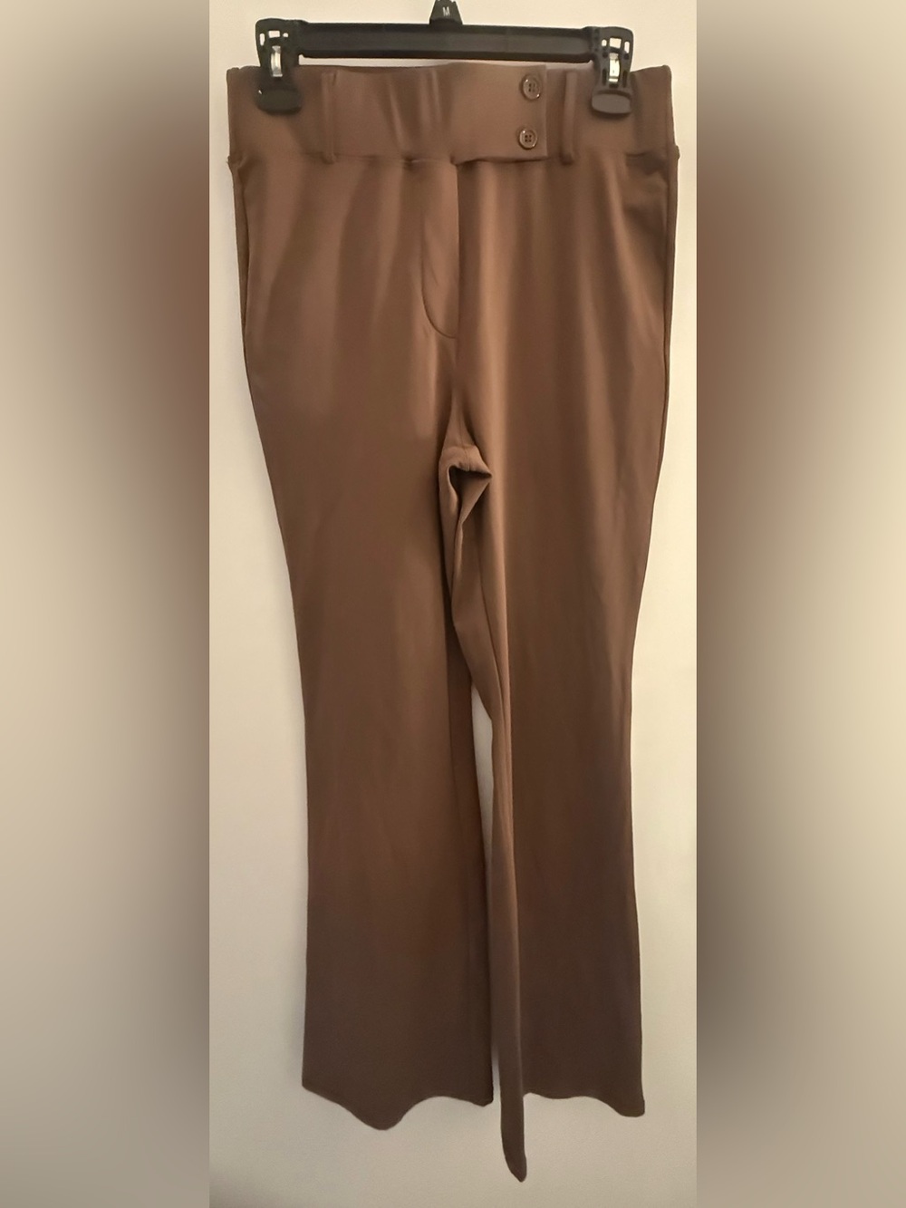 HALARA Chocolate Brown Wide-Leg Pull-On Pants
